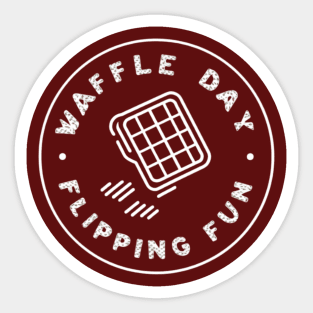 flipping waffle Sticker